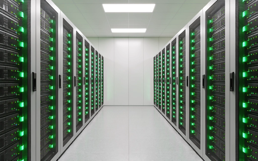 Server room infrastructure for data processing